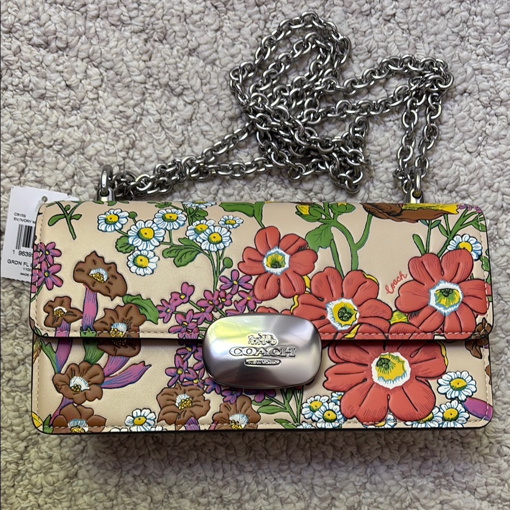 Coach Eliza Crossbody Bag with Floral Design